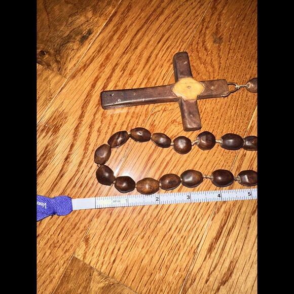Dark Brown Giant Wooden Rosary - Picture 6 of 7